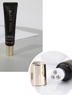 FarmStay Антивозрастная сыворотка для кожи вокруг глаз с муцином улитки Black Snail Premium Rolling Eye Serum 25 мл.