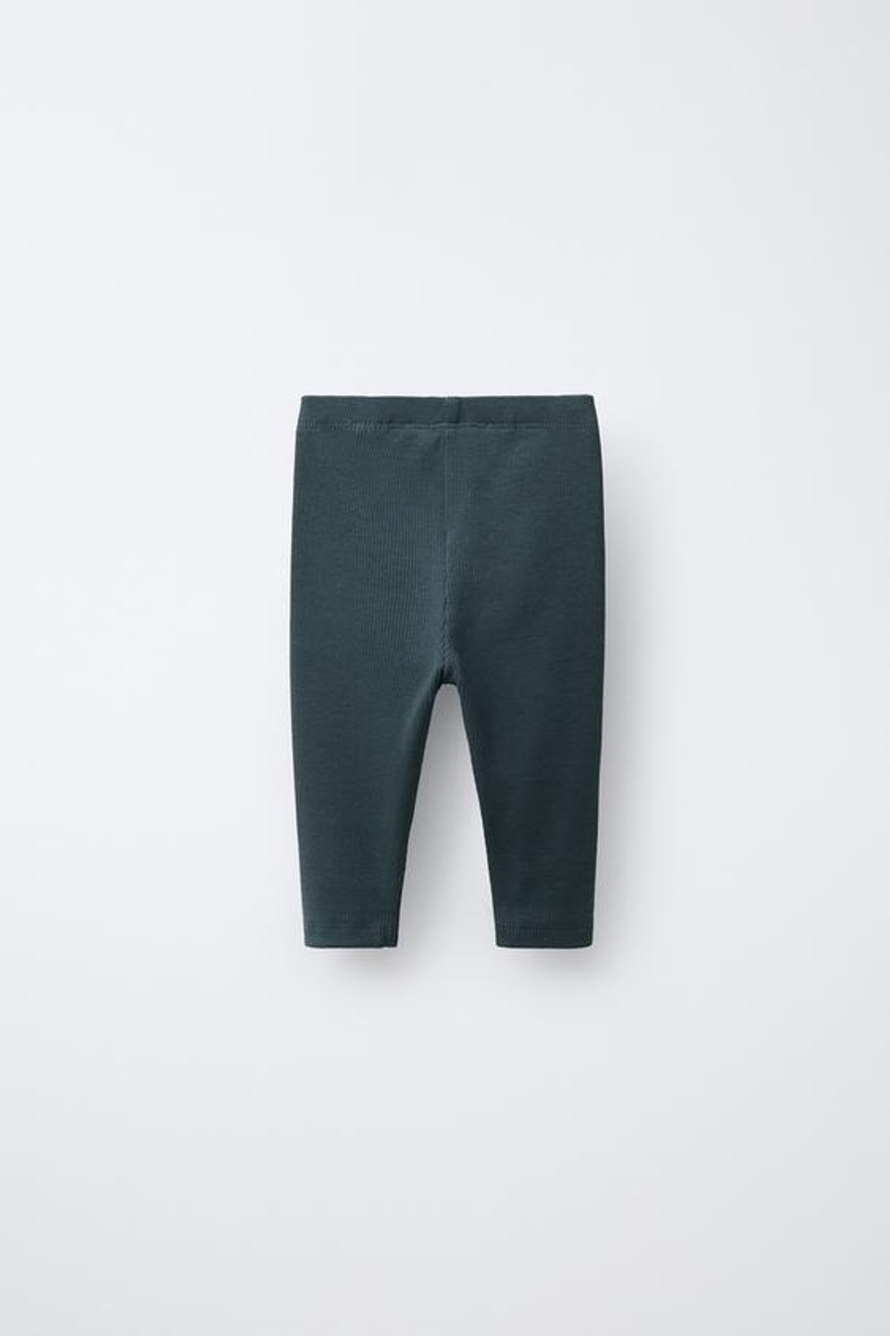 ZARA НАБОР ИЗ ДВУХ ОДНОТОННЫХ ЛЕГИНСОВ, ЗЕЛЕНЫЙ