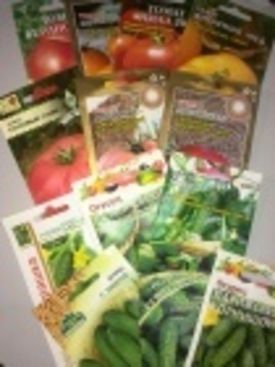 Надписи на пакетиках с семенами