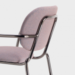 Кресло металлическое c обивкой Scab Design Si-Si Bold, черный никель, серый