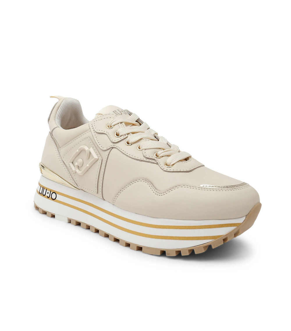 кожаные кроссовки maxi wonder 01 Liu Jo - кремовый(BA3013 P0102)