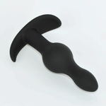 Черная фигурная анальная пробка - 10 см. (Цвет: черный)