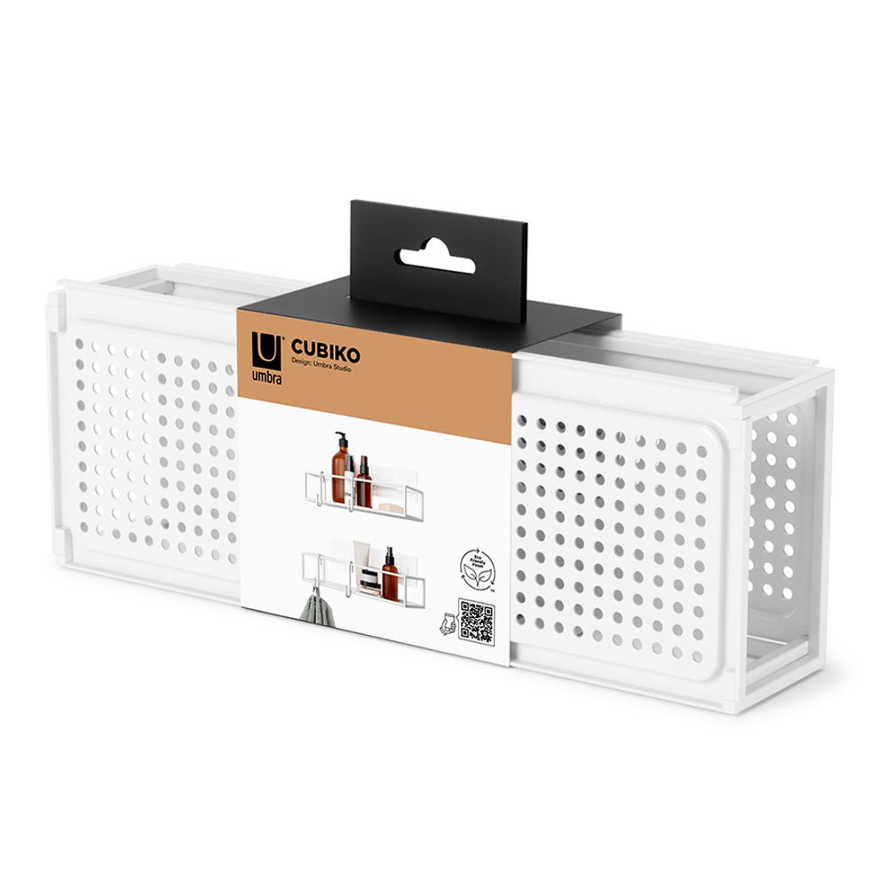 Набор из 2-х полок для ванной cubiko, белые