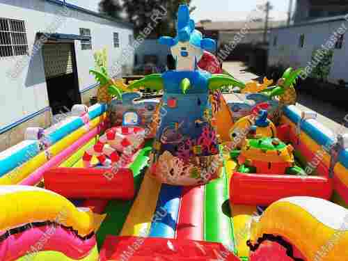 Коммерческий надувной батут "На морском дне" 12х7х6,5 м из двух модулей