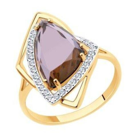 Кольцо из золота с ситаллом