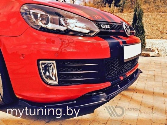 Сплиттер бампера переднего для VOLKSWAGEN Golf VI GTI 35TH (08-12)