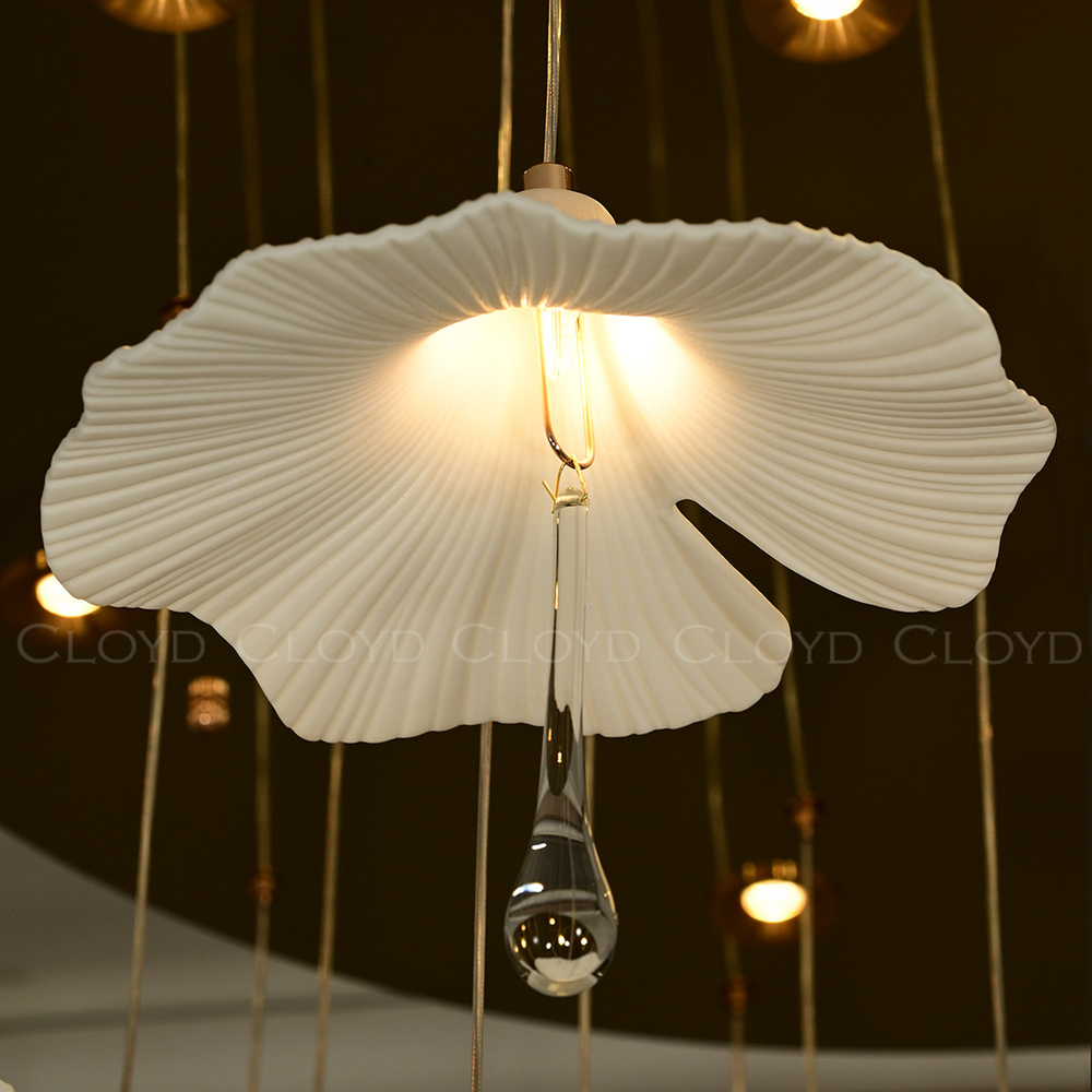 Люстра Cloyd SHANGRILA C33 / выс. 120 см - керамика - золото (арт.11334)