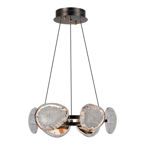 SL6018.203.48 Светильник подвесной ST-Luce черный/ золотистый / прозрачный LED 1*48W 4000K MYSTERY