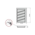 Ёмкость в базу 400 для столовых приборов, цвет орион серый / глубина 500