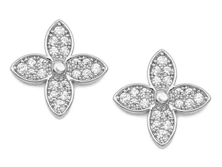 Серьги-гвоздики Клевер 12,5мм