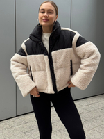 Пуховик North молочный