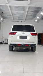 Силовой задний бампер со светом для Toyota Land Cruiser LC300 2021-2024+ крузер крузак крепление под лебедку