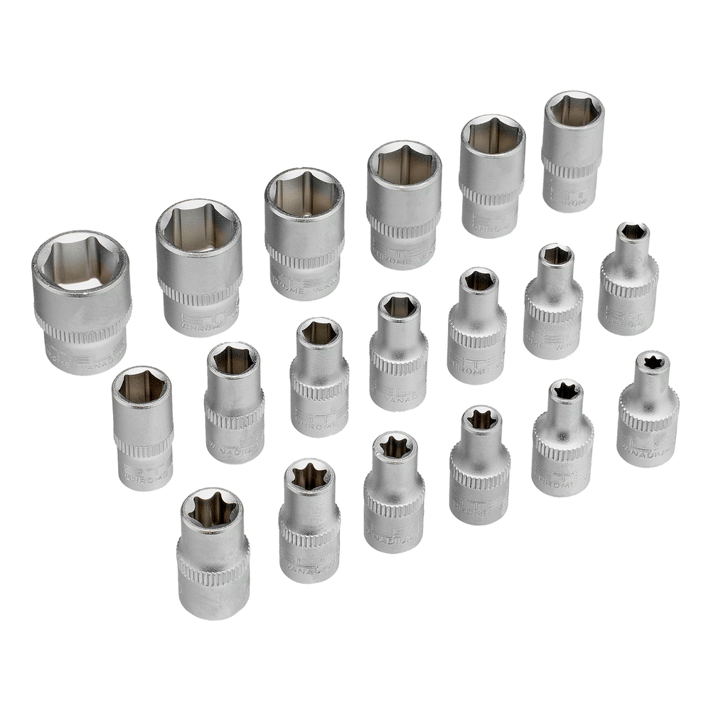 Набор инструментов, 1/4", CrV, пластиковый кейс 57 предметов Stels