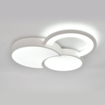 Потолочный светодиодный светильник 53Вт, 3162лм, 3000-6000K, Ra>80, плавная регулировка мощности, изменение цветовой температуры, пульт, металл/акрил, белый