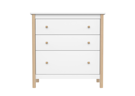 Комод Classic 3 ящика (белый)