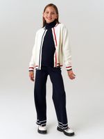 Кардиган бомбер для девочки AT1025 молочный