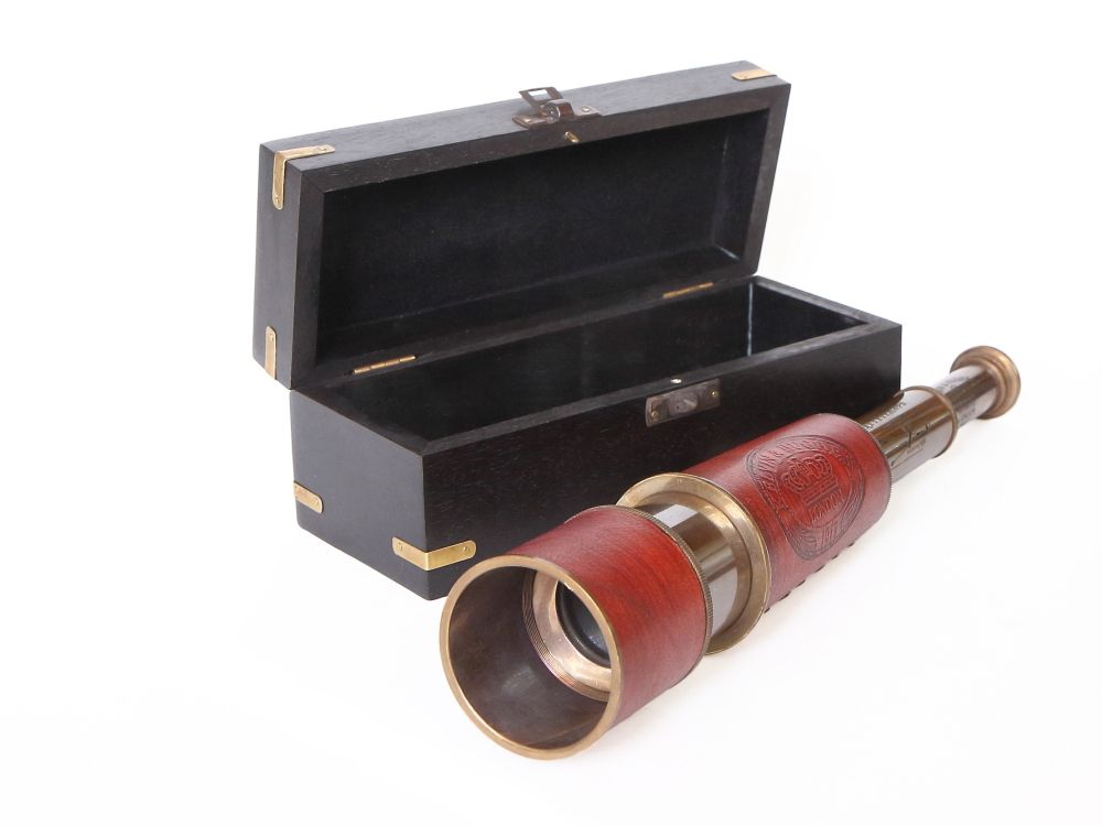 Nautical Подзорная труба в деревянном футляре