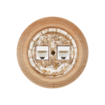 Розетка RJ45 информационная двойная, керамика, цвет мрамор B1-302-09