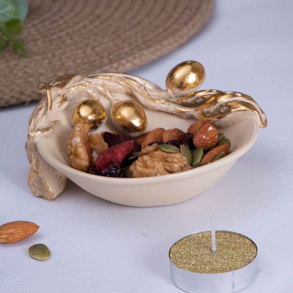 Подставка под бижутерию Oliva Branch (Олива Бранч) Айвори Мраморное золото