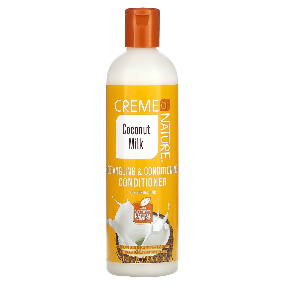 Creme Of Nature, распутывающий и кондиционирующий кондиционер, кокосовое молоко, 354 мл (12 жидк. унций)