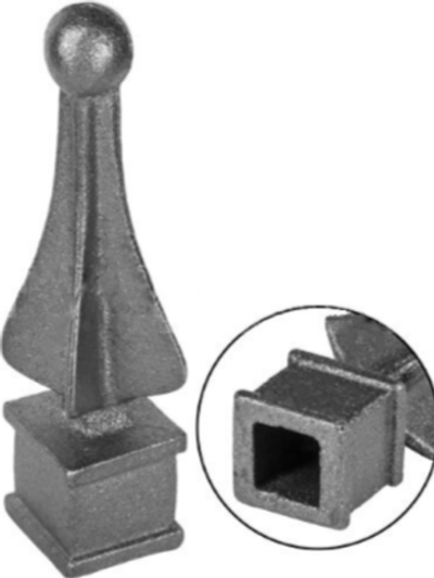 Пика кованая 105х27мм. Посадочное место: квадрат 18мм (гнездо)