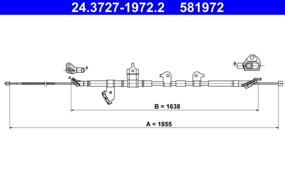 ATE - 24372719722-ATE - Cable Pull, parking brake
