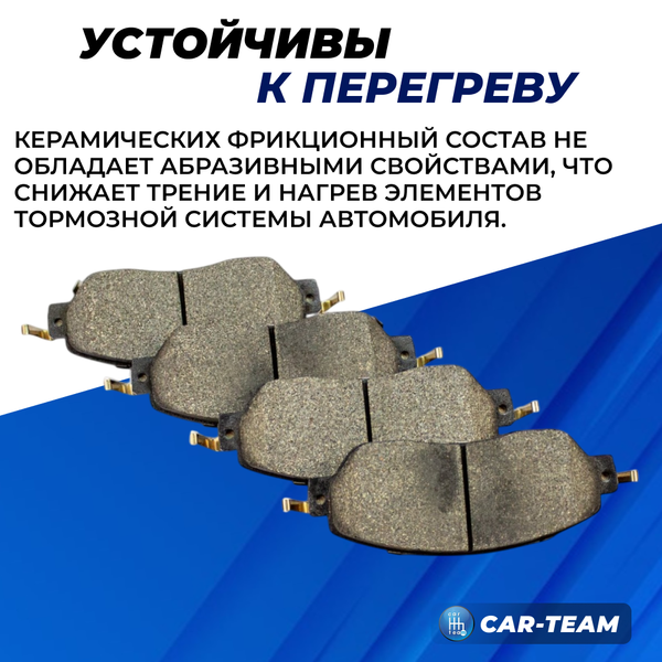 Колодки тормозные передние (керамические) Haval H9, Tank 300, Great Wall Poer (арт. ZCP-1146)