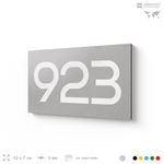 Номер на дверь 923, табличка на дверь для офиса, квартиры, кабинета, аудитории, склада, серая 120х70 мм, Айдентика Технолоджи