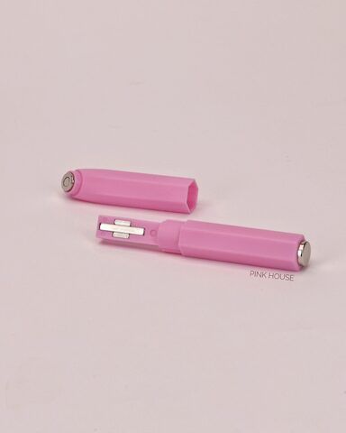 Магнит-трансформер с круглым бликом и крестом розовый