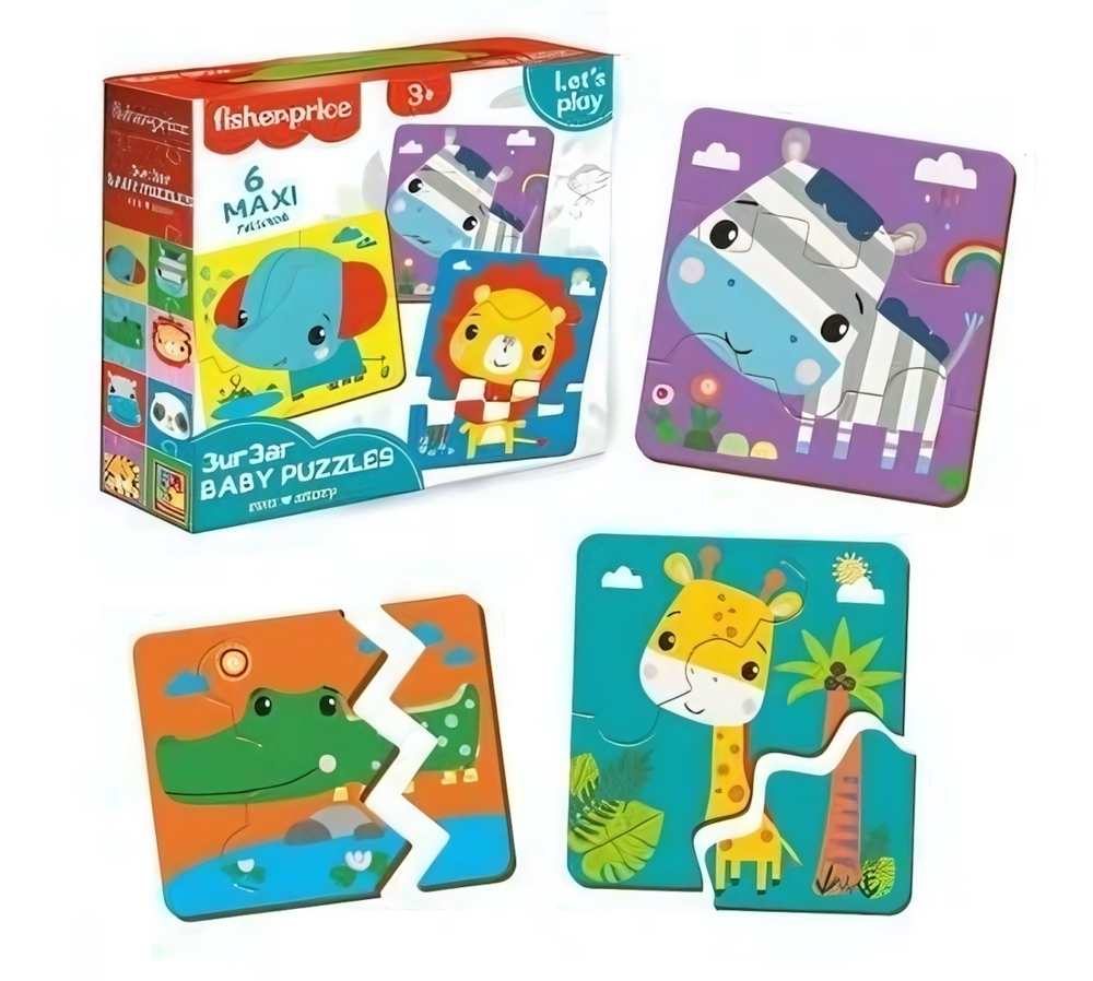 Baby Puzzle зигзаг Fisher-Price "Зоопарк" 18 эл.