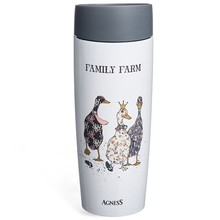 ТЕРМОКРУЖКА AGNESS "FAMILY FARM" 360МЛ