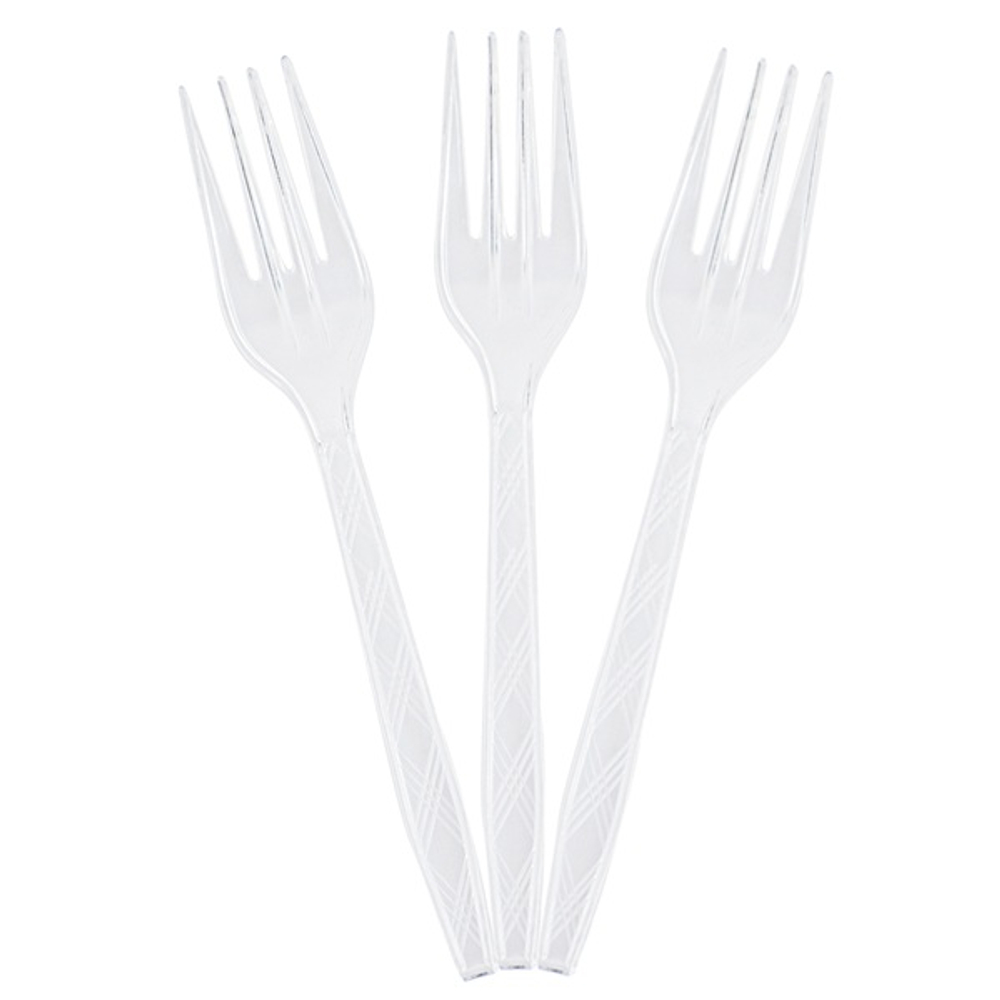 Вилки, Прозрачный, 15 см, 10 шт. в упак