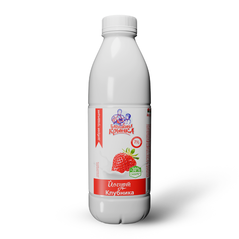 Йогур Бабушкина Крынка Клубника 900 гр