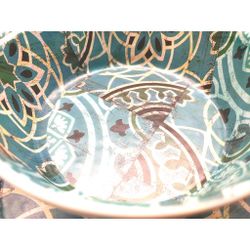 Тарелка с бортом 21*1,9 см Damask Blue пластик меламин P.L. Proff Cuisine