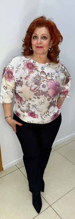 Итальянский трикотажный джемпер-блузон "ириска"