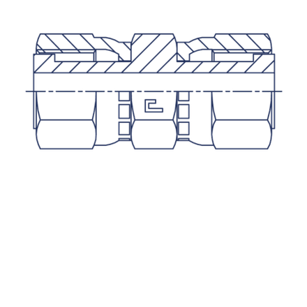 Соединение FH D06 ORFS 9/16 (обжатая гайка)