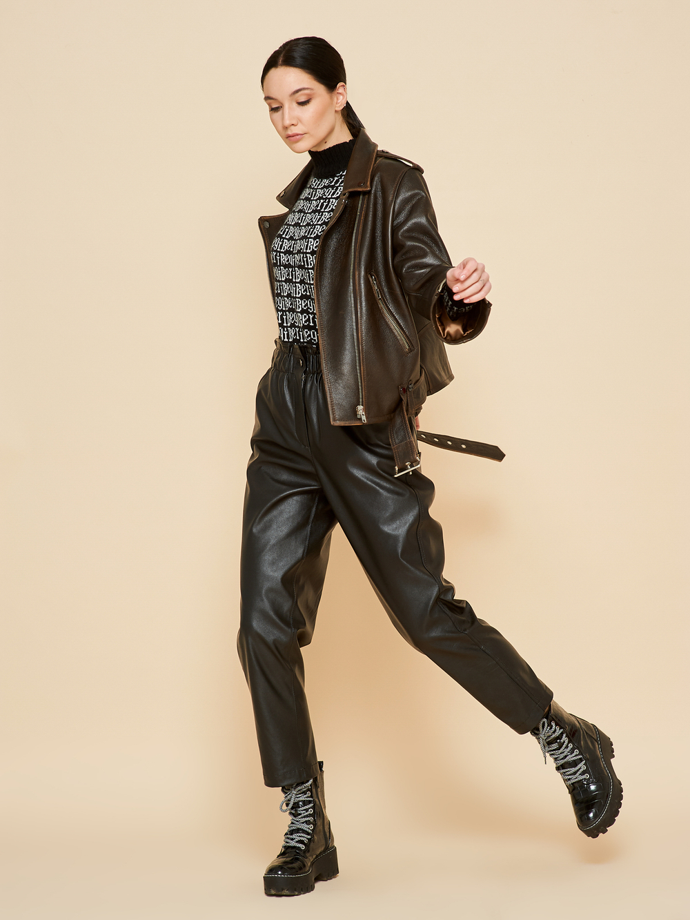 Косуха ретро коричневая classic