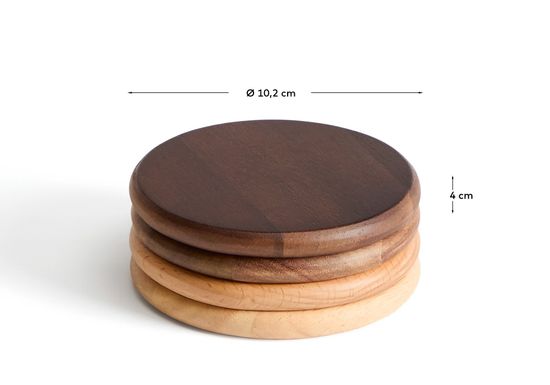 Набор из 4 подставок Nover из акации