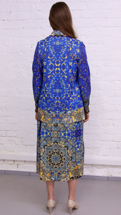 Комплект (платье и жакет), по мотивам старинного индийского ковра