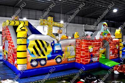 Коммерческий надувной батут "Строители"