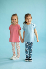 Костюм футболка с леггинсами, цвет «Голубой с единорогами»