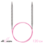 Спицы металлические круговые супергладкие addiUnicorn 120 см