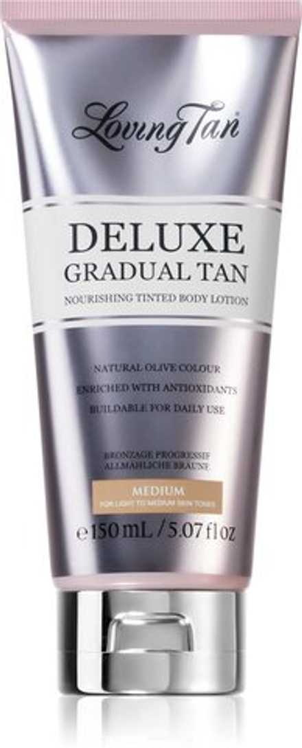 Loving Tan Deluxe Gradual Tan - питательное молочко для тела, подчеркивающее загар /  Medium 150  ml  / GTIN 9343482001402
