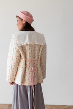 Телогрейка, Сливочный с цветами