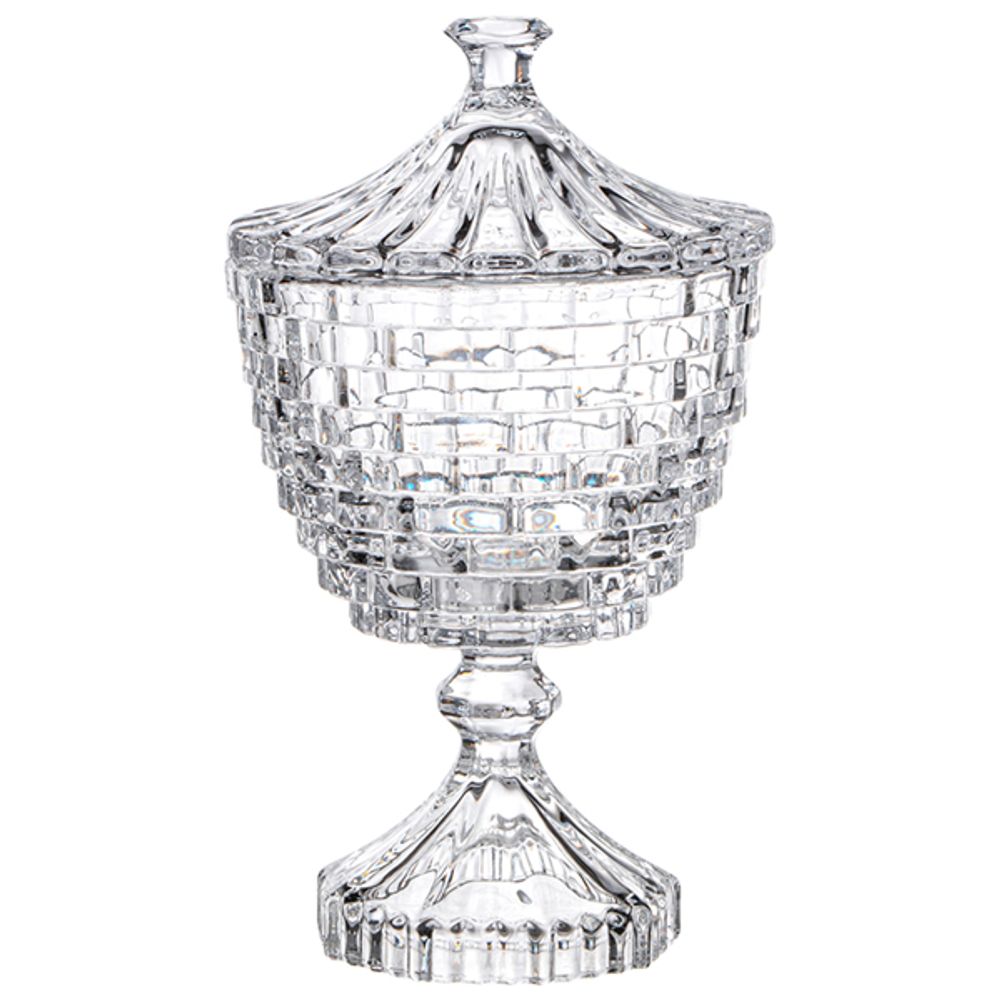 САХАРНИЦА С КРЫШКОЙ НА НОЖКЕ "SAPHIR" 11,4Х21,5 СМ