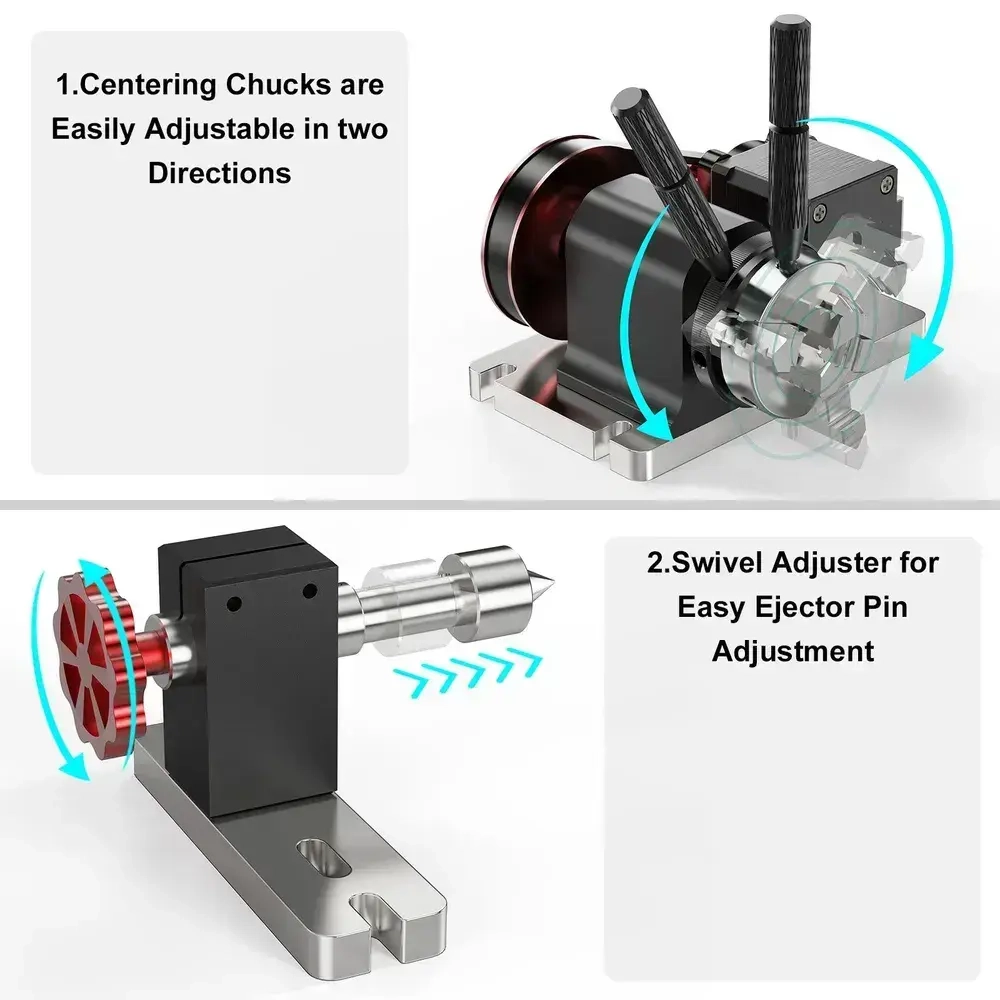 TwoTrees CNC 4-осевой шарнир для фрезерного станка с ЧПУ TTC450 Конструкция 3-кулачкового патрона шарнирная Диаметр зажима 4-60 мм