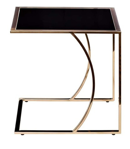 13RX5076M-GOLD Стол журнальный 45*40*44 черный/розовое золото