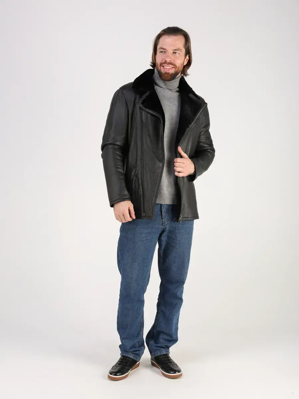 Дубленка зимняя натуральная куртка косуха