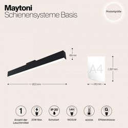 Накладной светильник Maytoni BASIS TR012-2-20W4K-B