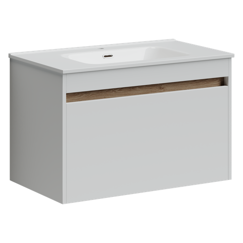 Тумба с раковиной Sancos Smart, 79 см., эмаль белый, SM80W